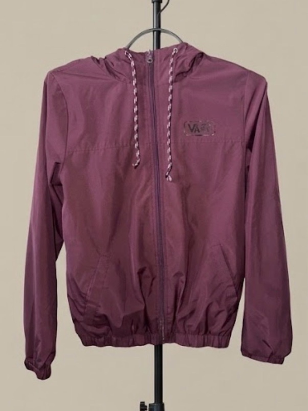 Vans Men's Burgundy Hooded Windbreaker Jacket
